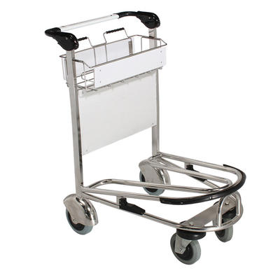 2019 new stainless steel 4 wheels airport luggage trolley cart