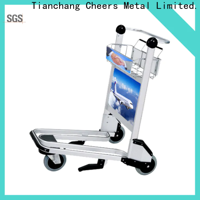 Cheerong high-end quality baggage trolley airport wholesaler trader for flying field