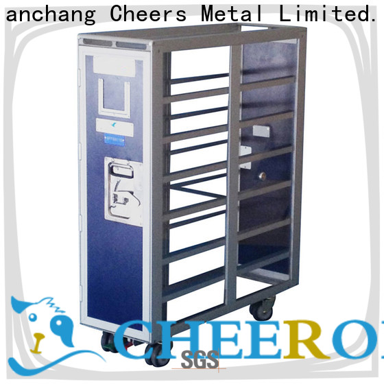 Cheerong Popular aluminum airport shopping cart wit basket wholesale for airport