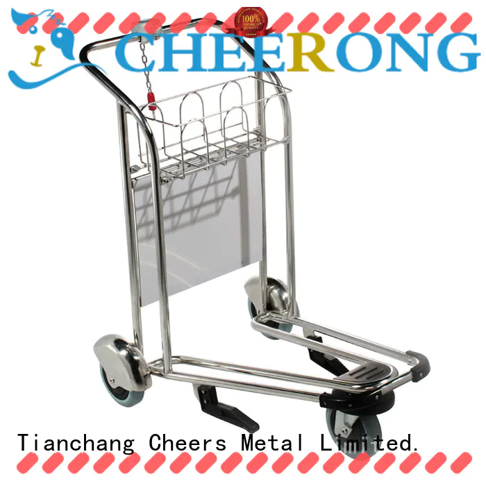 Cheerong high-end quality baggage trolley airport producer for airport