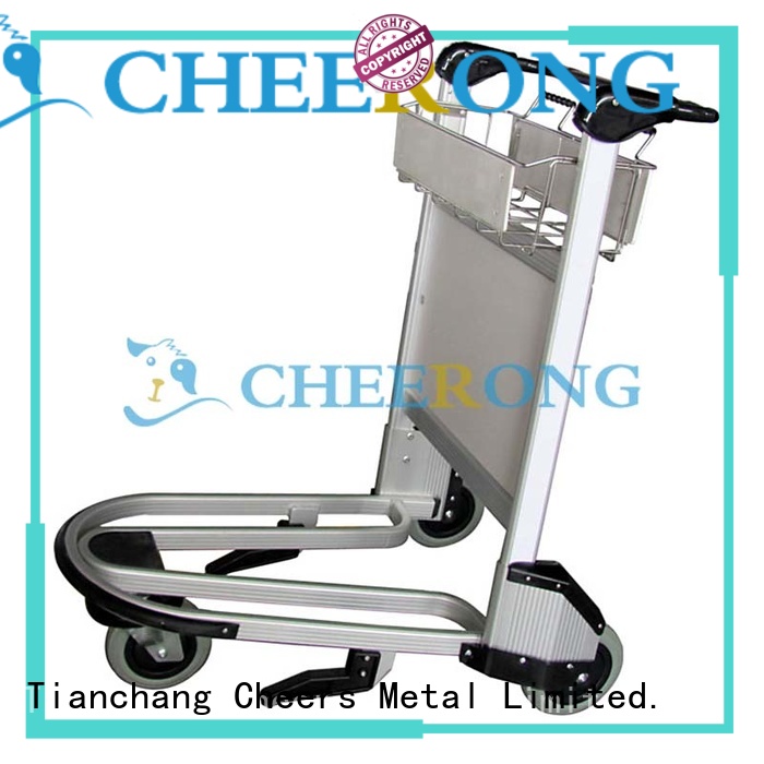 Airport push luggage baggage trolley cart with brake