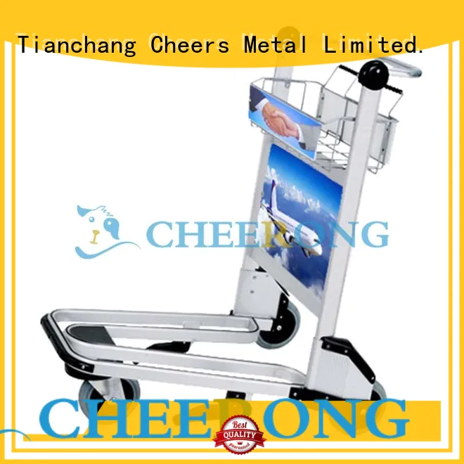 Cheerong high-end quality baggage trolley airport exporter for flying field